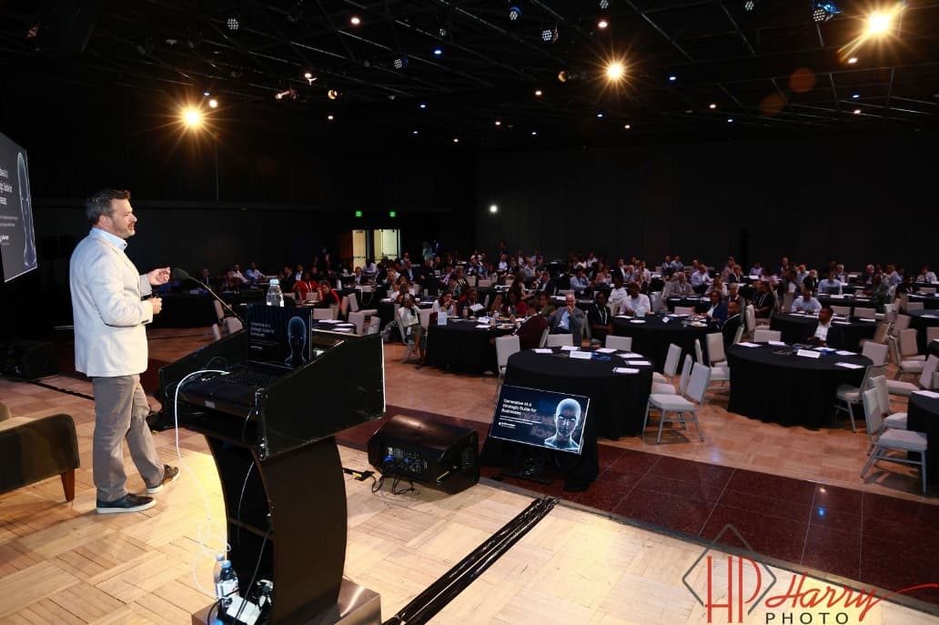 Glenn Hopper speaking at a conference